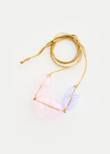 Azaz Pink & Purple Glass Necklace on Cord Product Image 2
