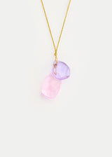 Azaz Pink & Purple Glass Pebble Cluster on Cord Product Image 1
