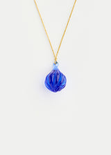 Azaz Light Blue Glass Large Fig Pendant on Cord Product Image 1