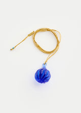 Azaz Light Blue Glass Large Fig Pendant on Cord Product Image 2