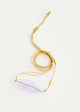 Azaz Purple Glass Long Ridge Pendant on Cord Product Image 2
