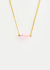 Azaz Pink Glass Small Twist Bubble Pendant on Cord Product Image 1