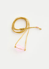 Azaz Pink Glass Small Twist Bubble Pendant on Cord Product Image 2