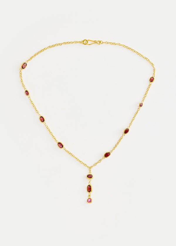 18kt Gold PSTM Afghanistan Spinel Necklace