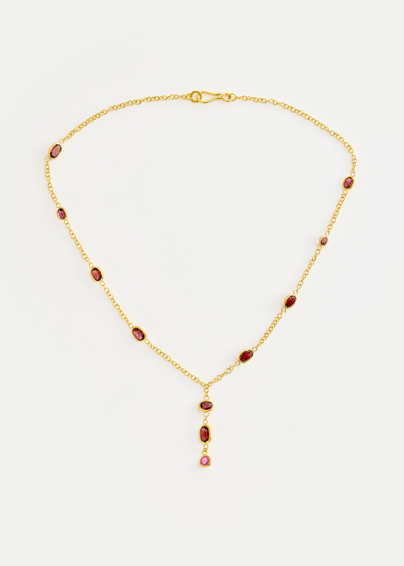 18kt Gold PSTM Afghanistan Spinel Necklace