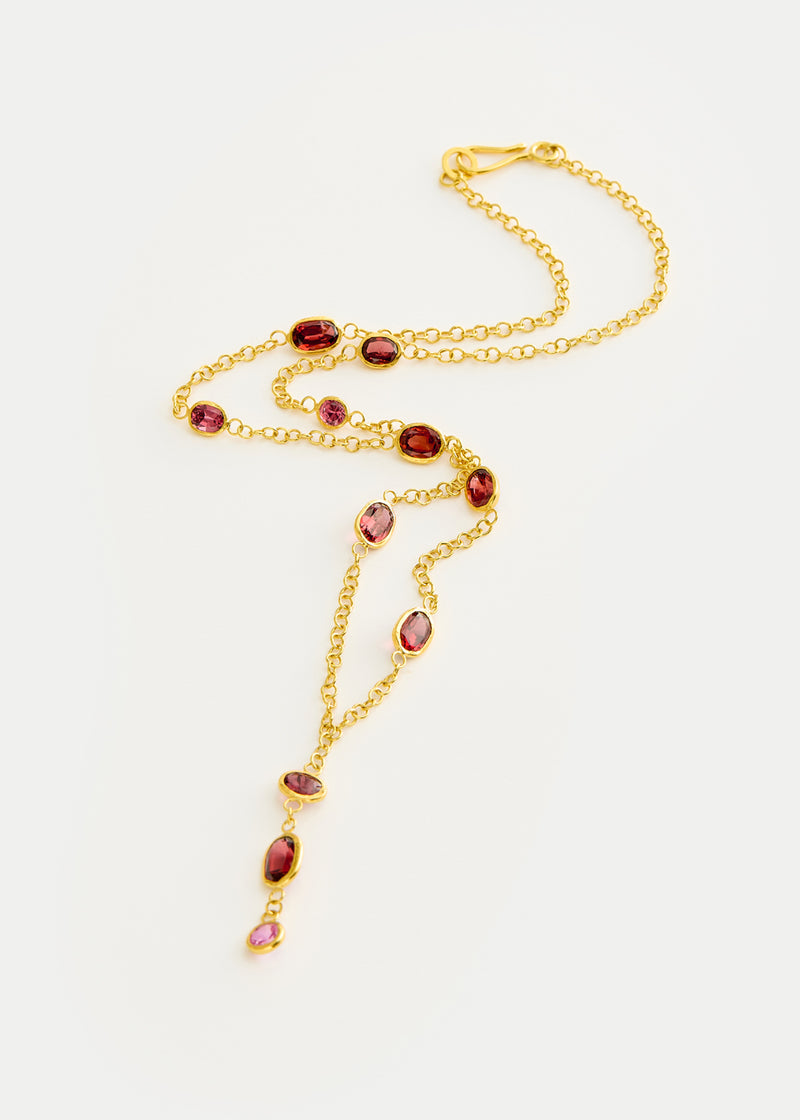 18kt Gold PSTM Afghanistan Spinel Necklace