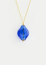 Azaz Blue Glass Diamond Bead on Cord