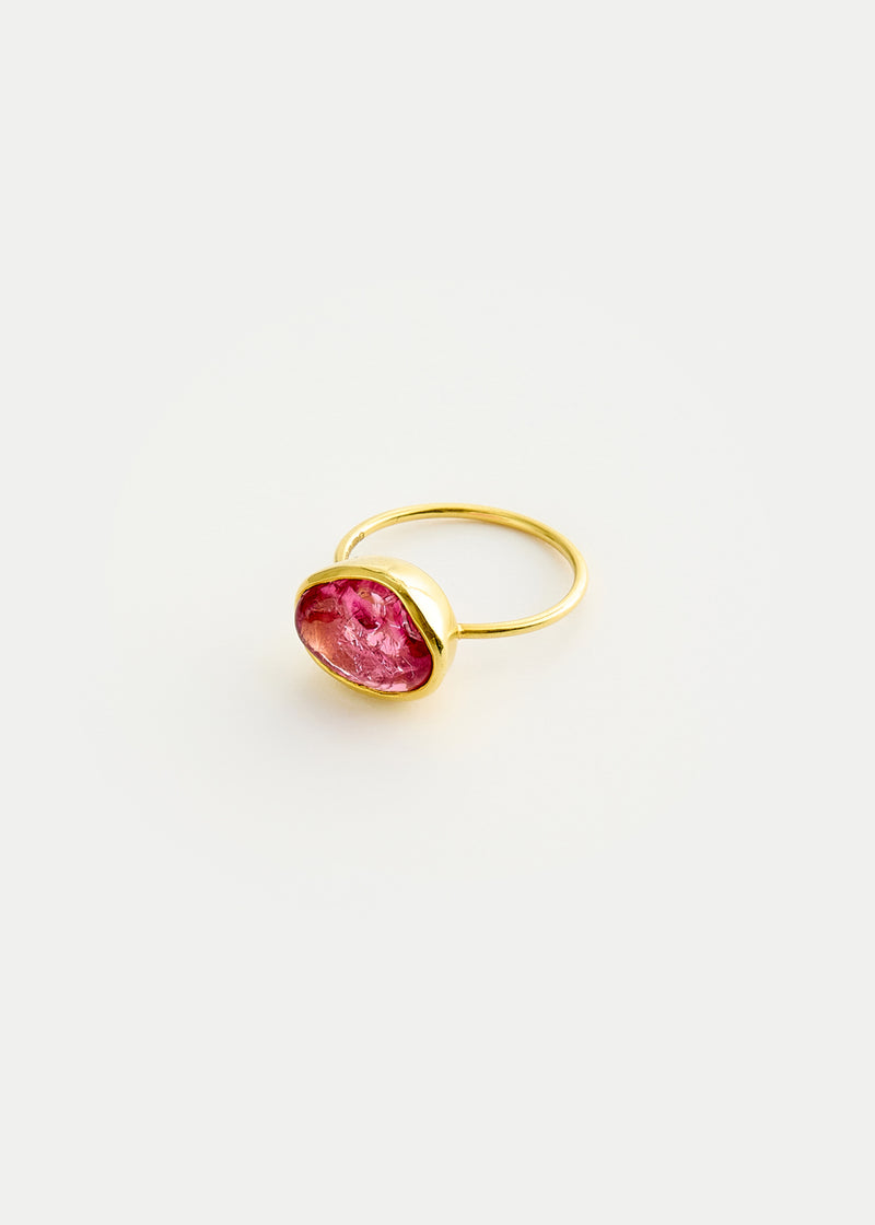 18kt Gold Pink Spinel Cup Ring