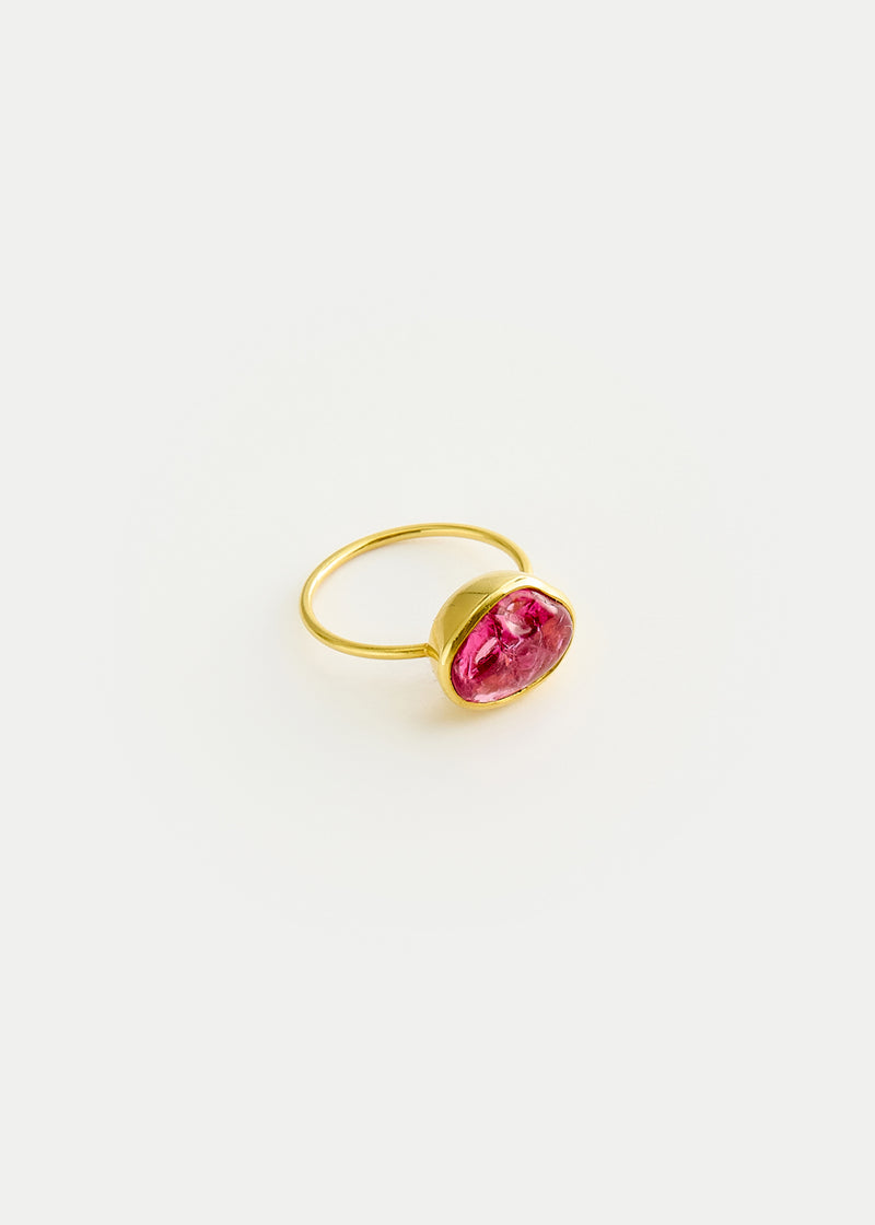 18kt Gold Pink Spinel Cup Ring
