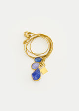 18kt Gold Tanzanite & Star Amulets on Cord