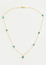 18kt Gold PSTM Afghanistan Turquoise Necklace
