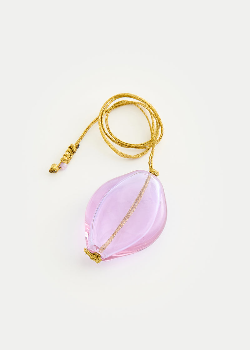 Azaz Purple Glass Diamond Bead on Cord