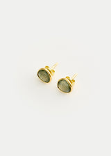 18kt Gold Labradorite Classic Studs