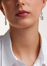 18kt Gold Aquamarine Double Drop Earrings