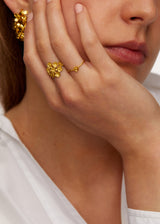 18kt Gold Flower Cluster Ring