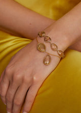 18kt Gold Rutilated Quartz Full Stone Bracelet