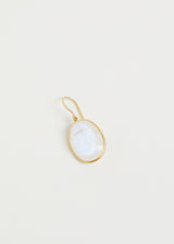 18kt Gold Rainbow Moonstone Single Drop Earrings