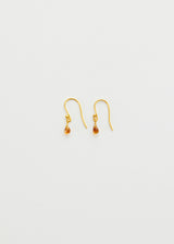 18kt Gold Anemone Citrine Tiny Drop Earrings