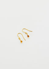 18kt Gold Anemone Citrine Tiny Drop Earrings