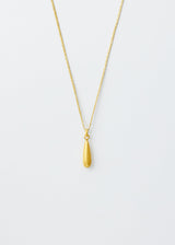 18kt Colombian Gold Long Drop Pendant on Cord