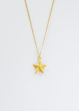 18kt Colombian Gold Star Pendant on Cord
