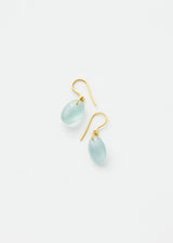 18kt Gold Glacier Drill & Loop Aquamarine Earrings