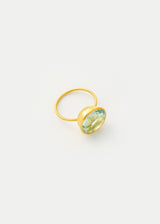 18kt Gold Mughal Cut Aquamarine Cup Ring