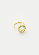 18kt Gold Mughal Cut Aquamarine Cup Ring