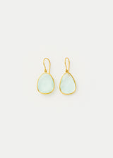 18kt Gold Aquamarine Single Drop Earrings