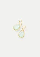 18kt Gold Aquamarine Small Single Drop Earrings 