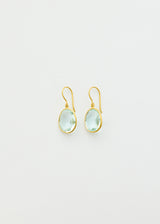 18kt Gold Koh-i-Noor Aquamarine Small Single Drop Earrings