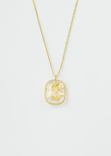 18kt Gold Artemis Kundan Tree Crystal Amulet on Cord