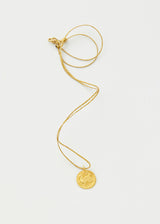 18kt Gold Capricorn Horoscope Pendant on Cord