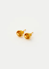 18kt Gold Citrine Classic Studs