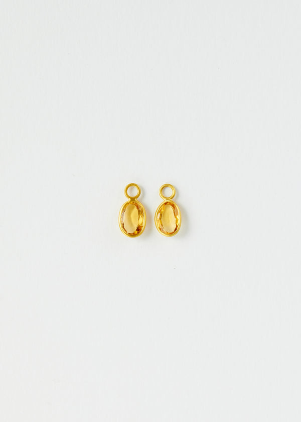 18kt Gold Citrine Earring Charms