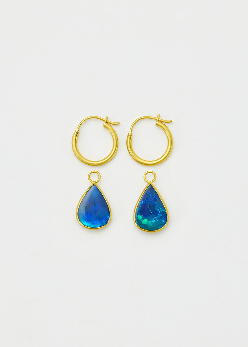 18kt Gold Opal Earring Charms
