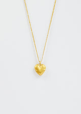 18kt Colombian Gold Heart Pendant on Cord