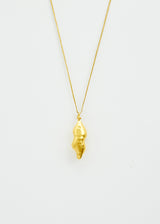 18kt Colombian Gold Chachafruto Pod Pendant on Cord