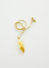 18kt Colombian Gold Chachafruto Pod Pendant on Cord