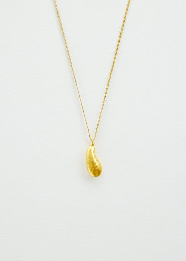 18kt Colombian Gold Avocado Pendant on Cord