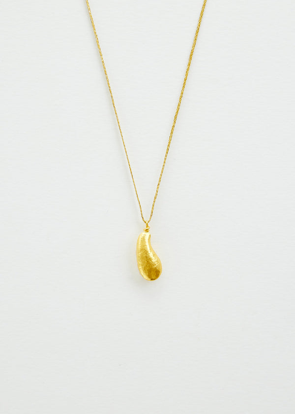 18kt Colombian Gold Avocado Pendant on Cord