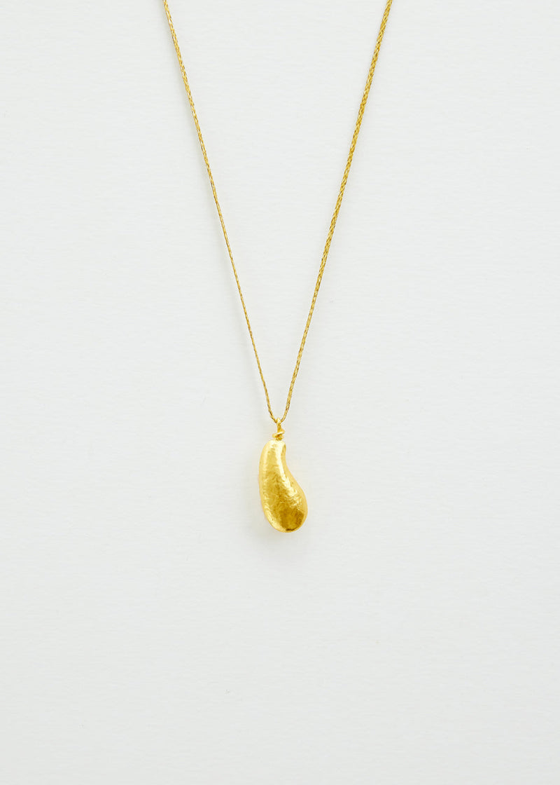 18kt Colombian Gold Avocado Pendant on Cord