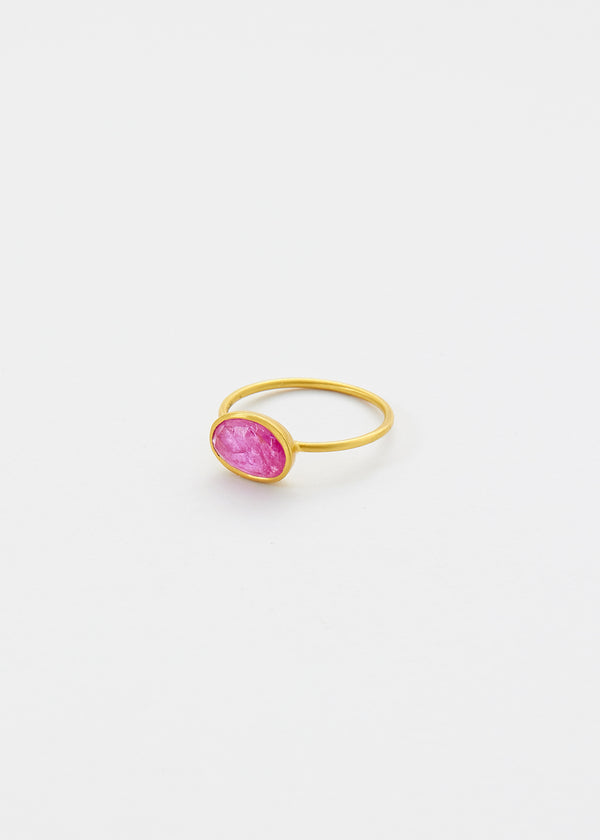 18kt Gold Ruby Cup Ring