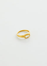 18kt Gold Small Diamond Greek Ring