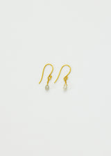 18kt Gold Diamond Tiny Drop Earrings