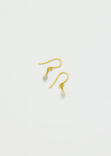 18kt Gold Diamond Tiny Drop Earrings