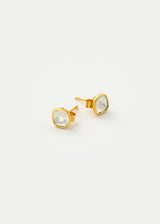 18kt Gold Foiled Back Diamond Classic Studs