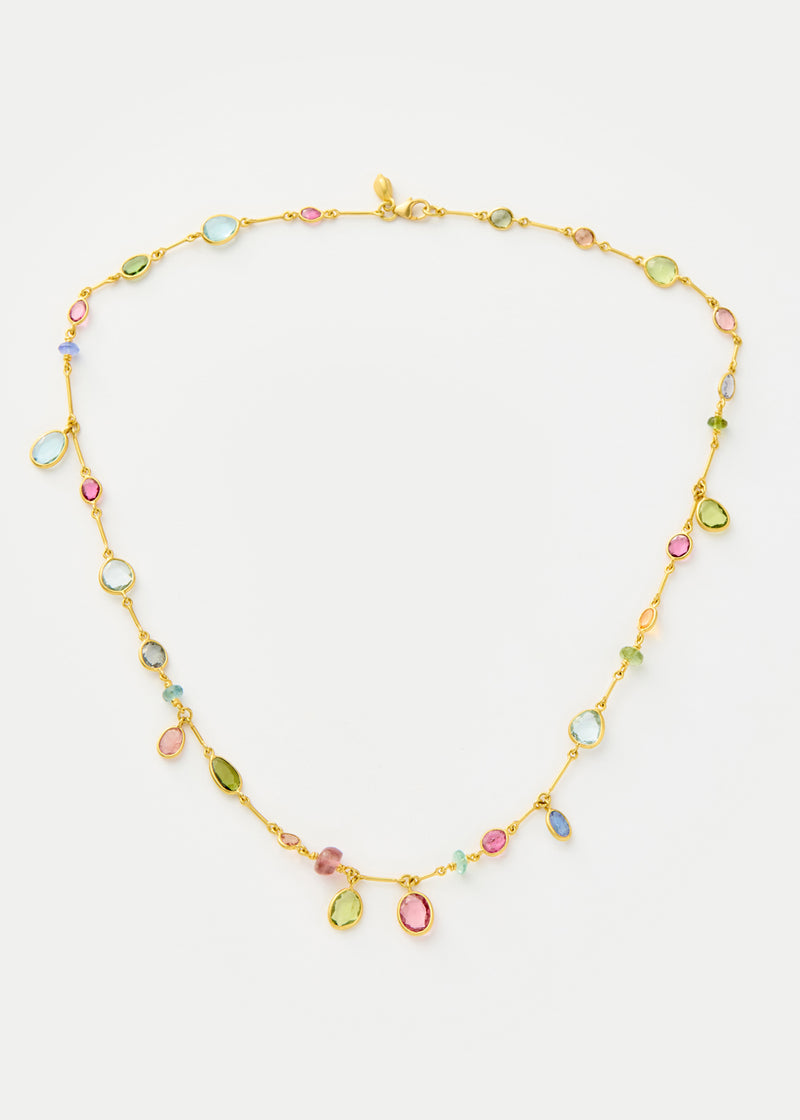 18kt Gold Hanabi Mixed Stones Necklace