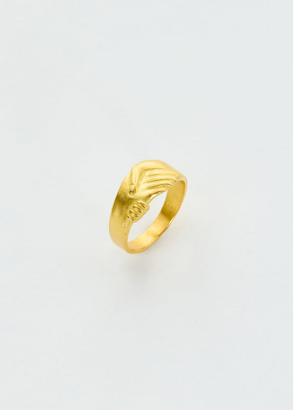 18kt Gold Hand Ring