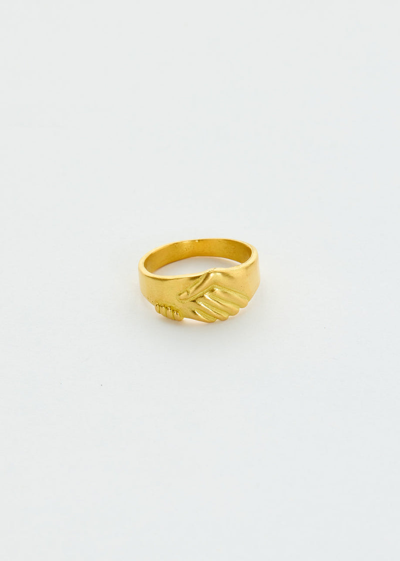 18kt Gold Hand Ring